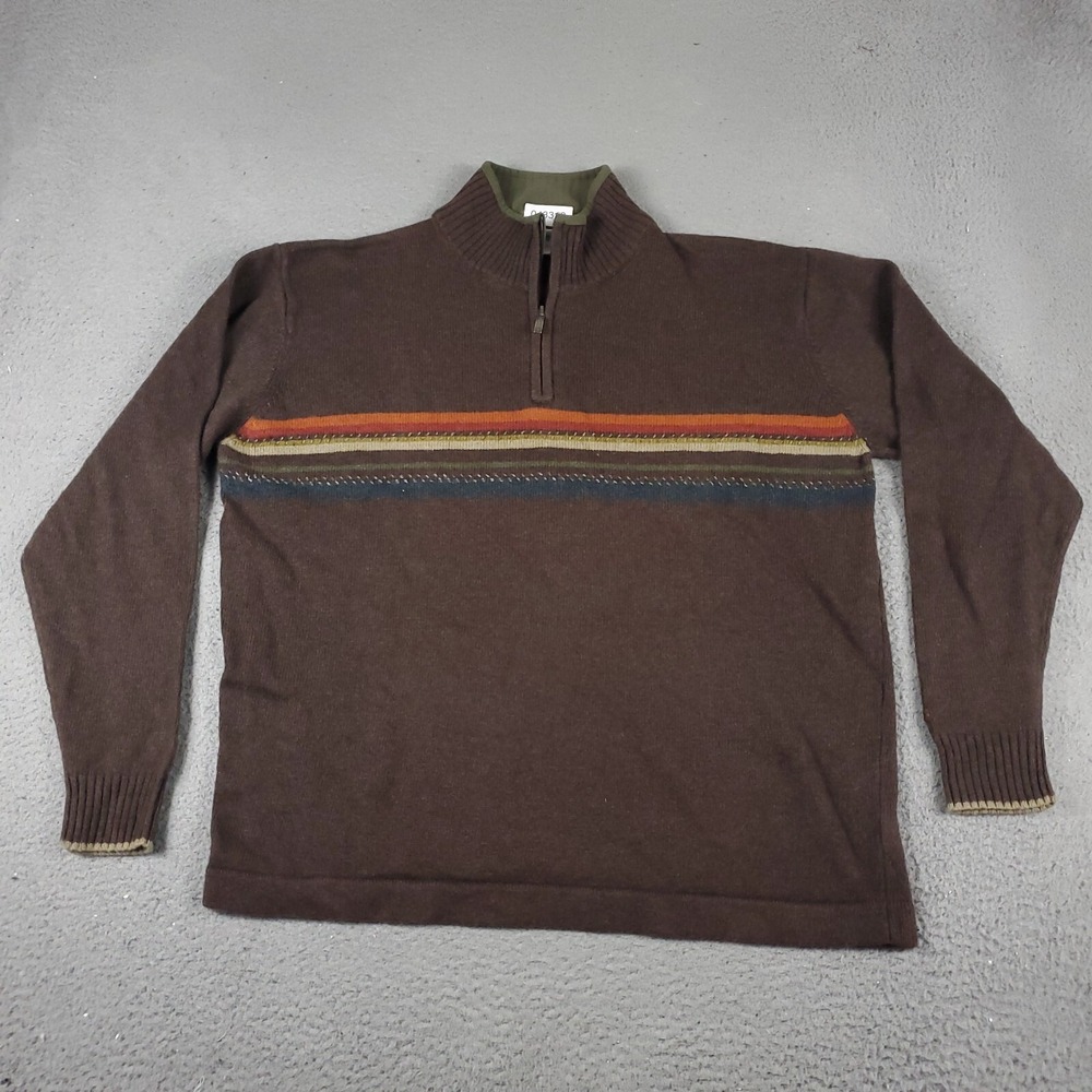 Columbia Sweater Mens 2XL Brown 1/4 Zip Pullover Sweatshirt AM2547